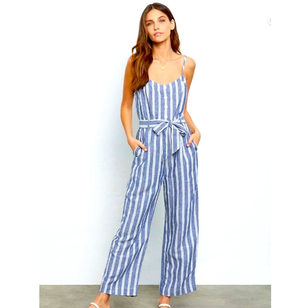 Rails Harper Jumpsuit in Normandy Stripe - Missing Belt - great day to night